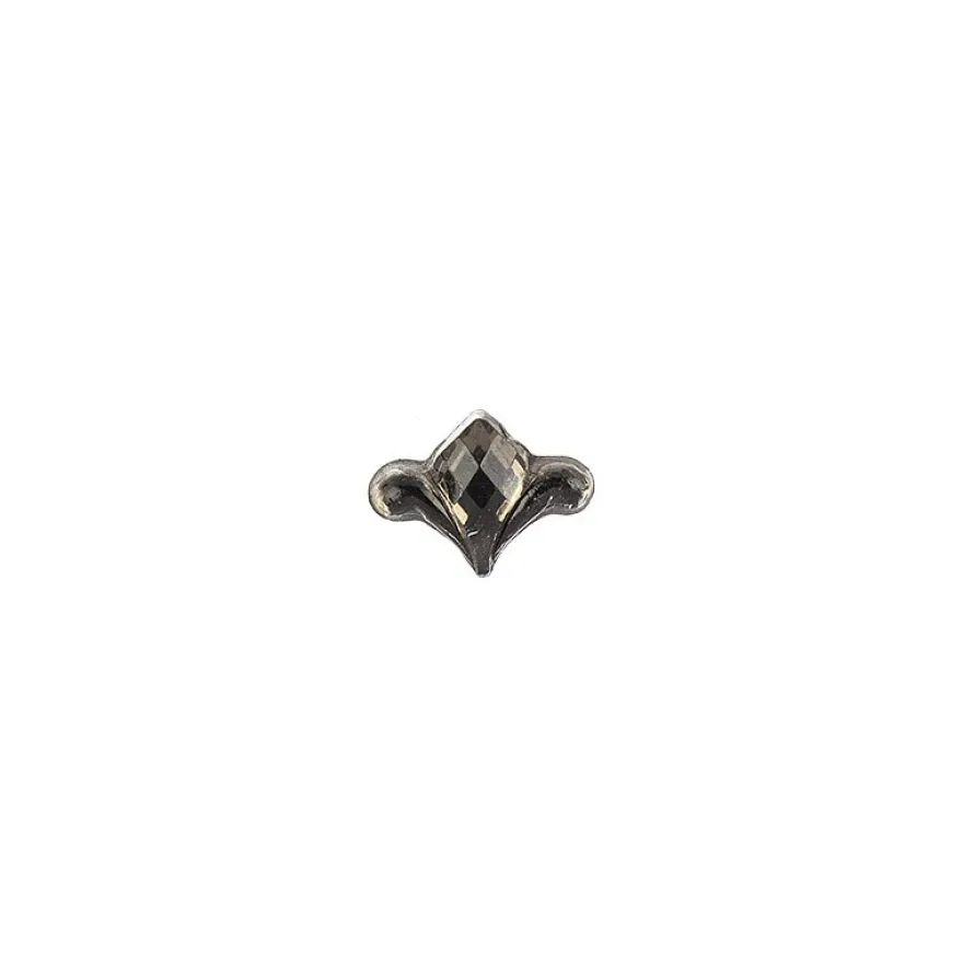 Ornament-Glitzersteine, 50 Stück, Design 8, anthrazit