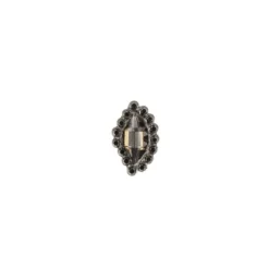 Ornament-Glitzersteine, 50 Stück, Design 7, anthrazit