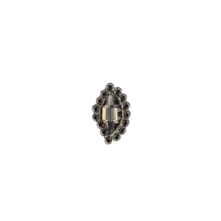 Ornament-Glitzersteine, 50 Stück, Design 7, anthrazit