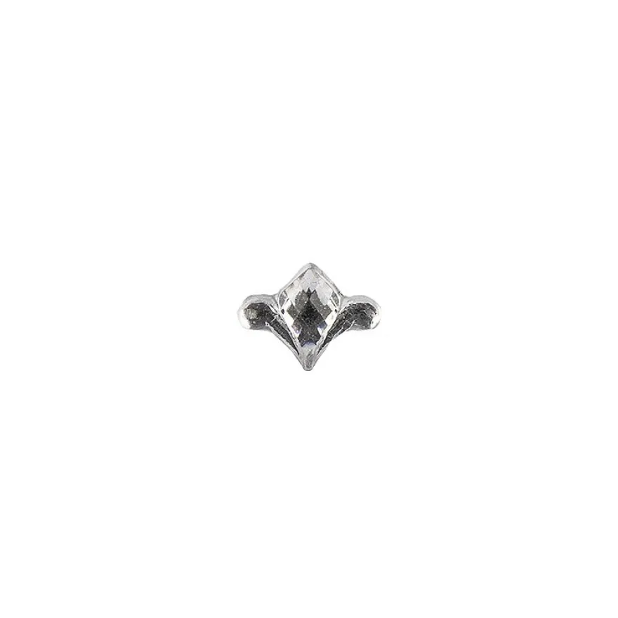 Ornament-Glitzersteine, 50 Stück, Design 8, klar