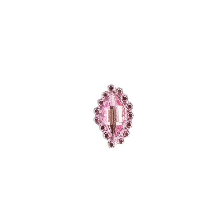 Ornament-Glitzersteine, 50 Stück, Design 7, rosa