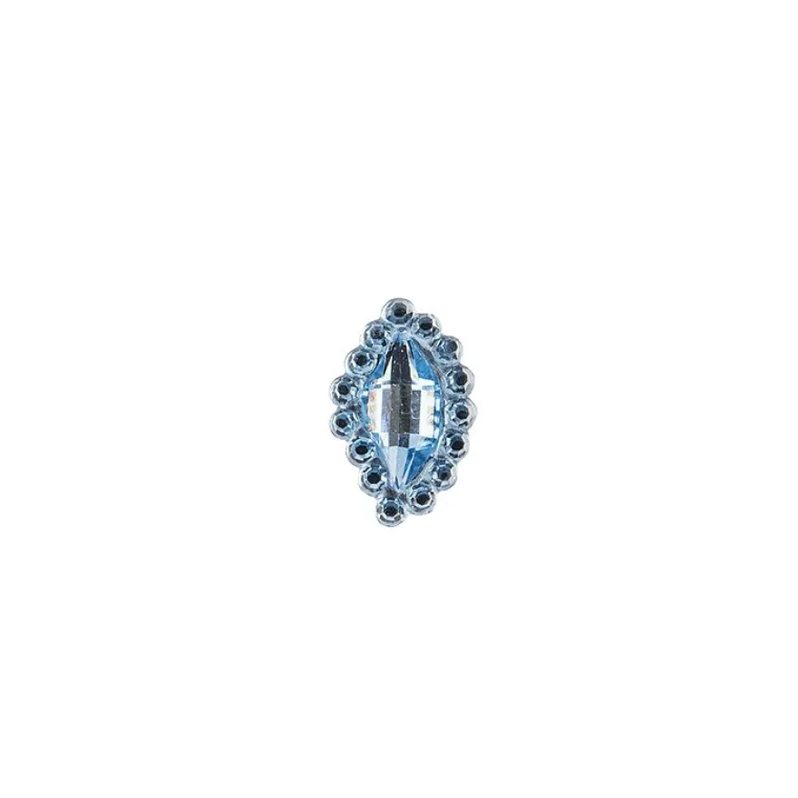 Ornament-Glitzersteine, 50 Stück, Design 7, hellblau