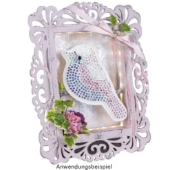 Ornamentik-Rahmen aus Holz, 23cm x 18cm, 3 Designs, inkl. Juteseil, 6 Stück