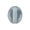 Oval-Perlen, transparent, 8mm, anthrazit, 100 Stück