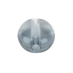Oval-Perlen, transparent, 8mm, anthrazit, 100 Stück