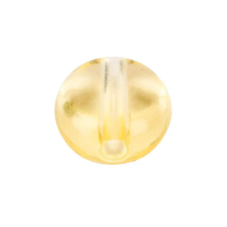 Oval-Perlen, transparent, 8mm, gelb, 100 Stück