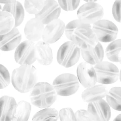 Oval-Perlen, transparent, 8mm, klar, 100 Stück
