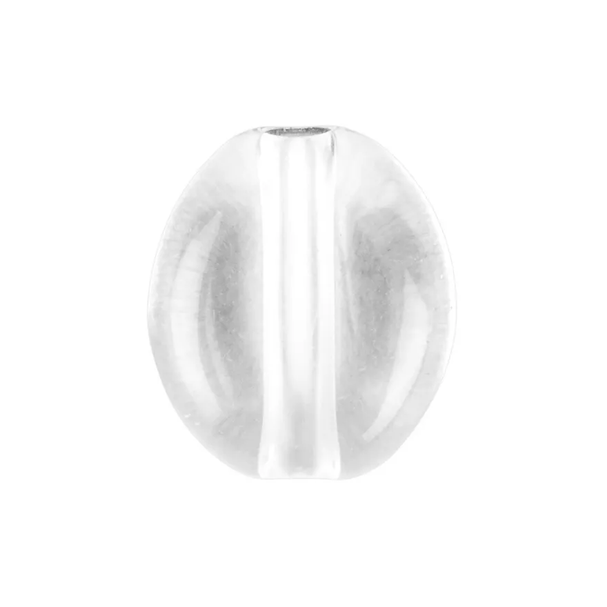 Oval-Perlen, transparent, 8mm, klar, 100 Stück
