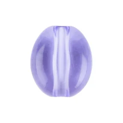 Oval-Perlen, transparent, 8mm, violett, 100 Stück