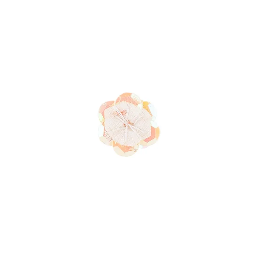 Paillettenblumen, Ø2cm, 10 Stück, lachs-irisierend