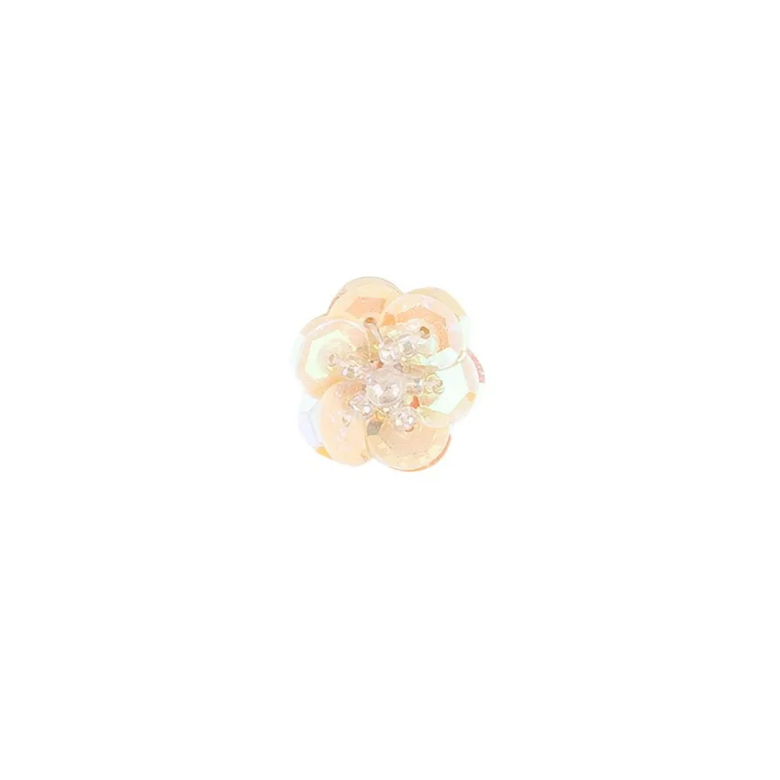 Paillettenblumen, Ø2cm, 10 Stück, lachs-irisierend