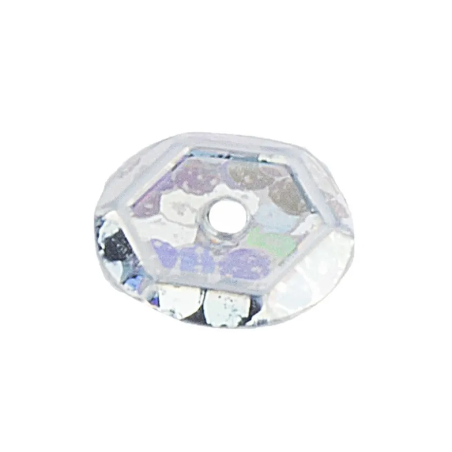 Pailletten, irisierend, 15g, Ø 6mm, silber