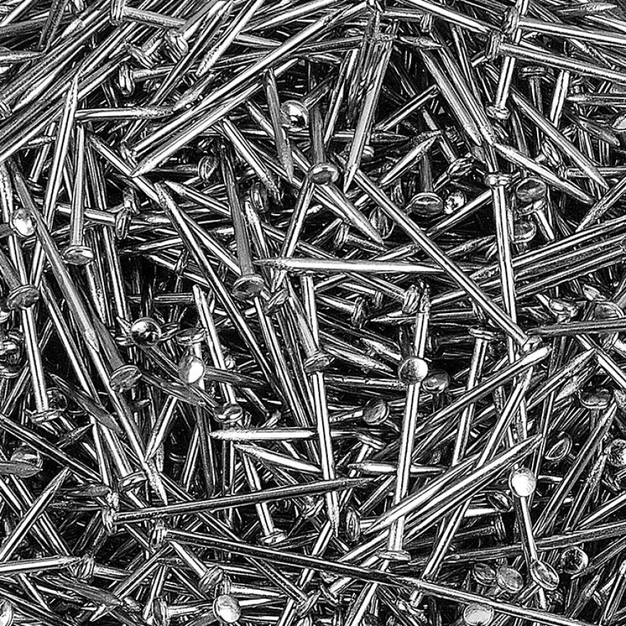 Pailletten-Nadeln, 1,6cm, Köpfchen: Ø 1,8 - 2,0mm, silber, 250g