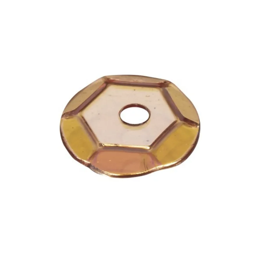Pailletten, transparent, irisierend, 15 g, Ø6 mm, orange