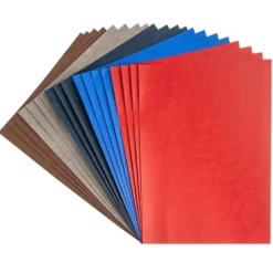 Papier, Lederoptik, DIN A4, 120 g/m², 5 Farben, 20 Bogen