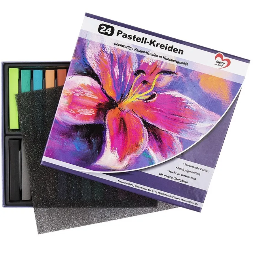 Pastell-Kreide, 24 hochwertige Kreiden