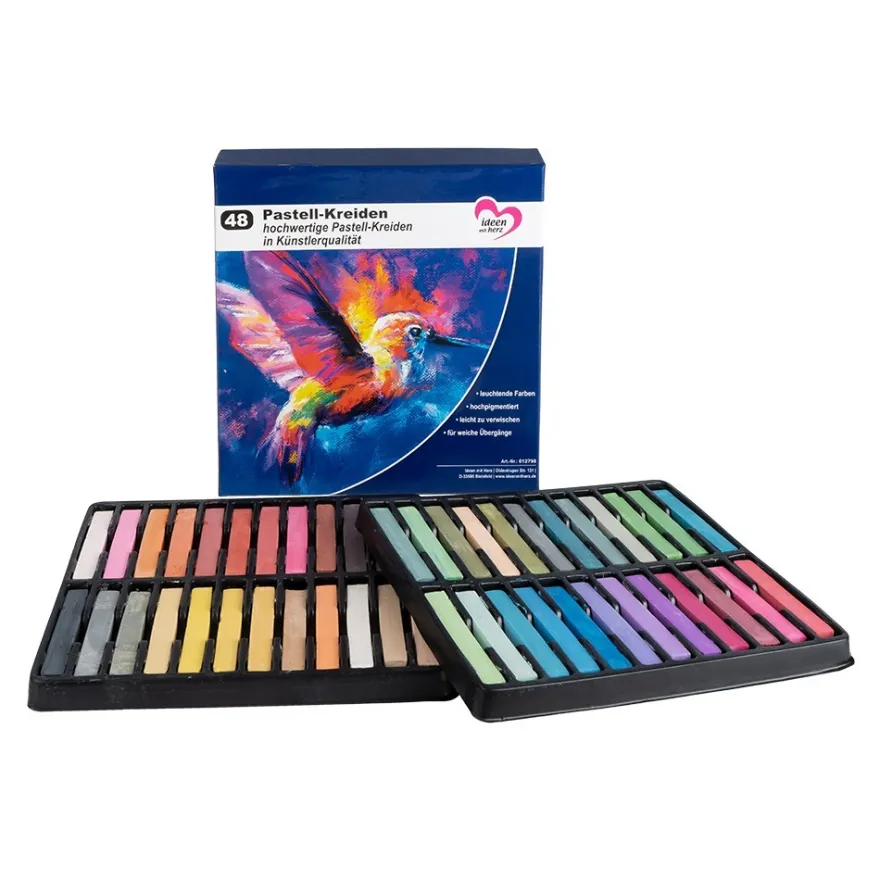 Pastell-Kreide, 48 hochwertige Kreiden, verschiedene Farben