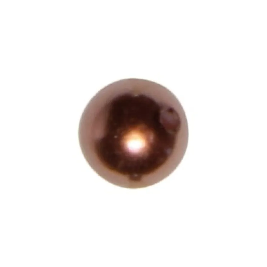 Perle, Ø 1cm, 50 Stück, kupferbraun