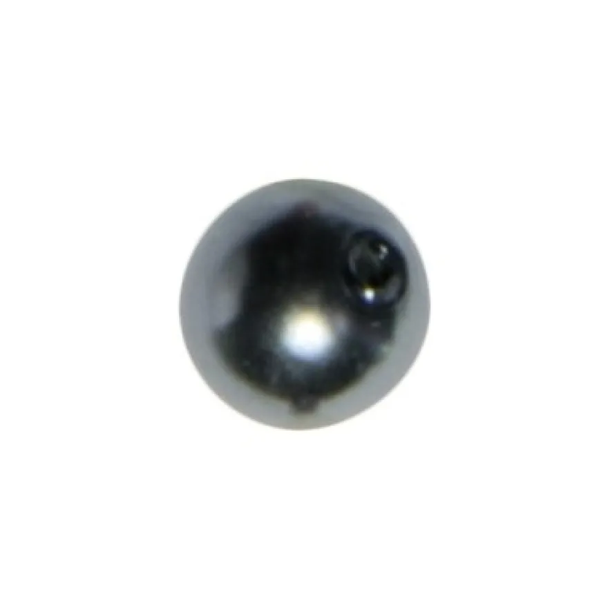 Perle, Ø 0,6cm, 50 Stück, silbergrau