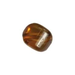 Perle Kissenform, 1cm x 1cm, 10 Stück, bernstein