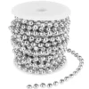 Perlen-Band, auf Rolle, 10m lang, facettierte Perlen; Ø 6mm, silber
