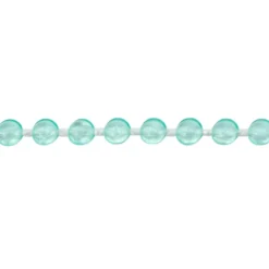 Perlen-Band, 10m lang, Perlen: Ø 3mm, transparent, mint