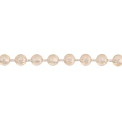 Perlen-Band, 10m lang, Perlen: Ø 3mm, transparent, creme