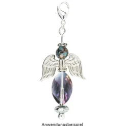 Perlen, Blatt, 1,3cm x 2,1cm, facettiert, rosé-grün changierend, 8 Stück