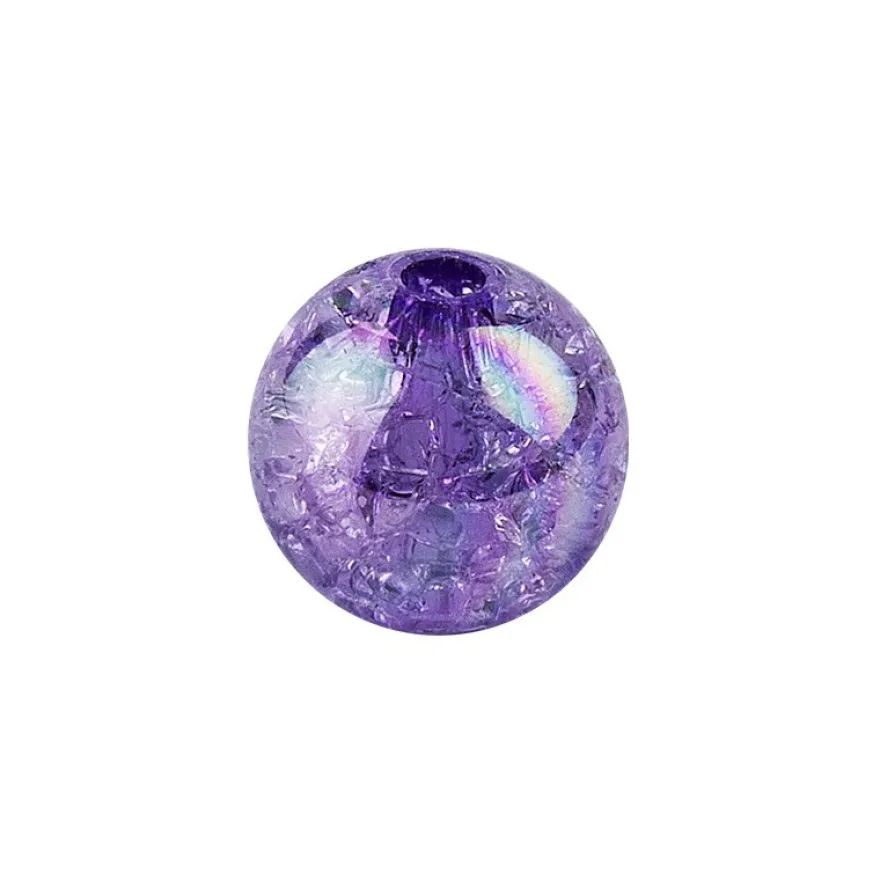 Perlen, Crackle, Ø 6mm, violett-irisierend, 150 Stk.