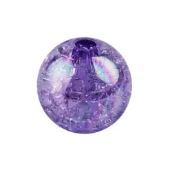 Perlen, Crackle, Ø 10mm, violett-irisierend, 50 Stk.