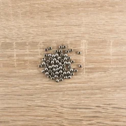 Perlen, Edelstahl, 4mm, silber, 60 Stück