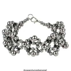 Perlen, Edelstahl, 6mm, silber, 45 Stück
