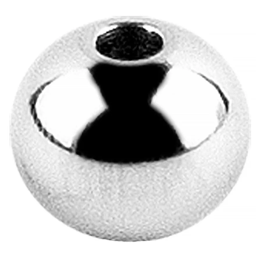 Perlen, Edelstahl, 6mm, silber, 45 Stück