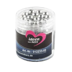 Perlen, Edelstahl, 5mm, silber, 50 Stück