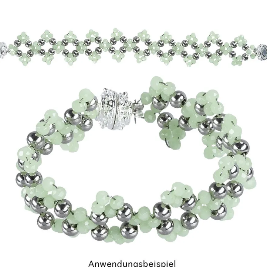 Perlen, Edelstahl, 5mm, silber, 50 Stück