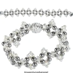 Perlen, Edelstahl, 5mm, silber, 50 Stück