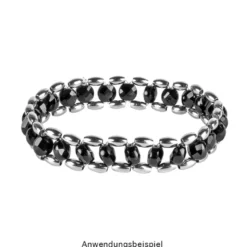 Perlen, Edelstahl, Oval, 3mm x 5mm, silber, 50 Stück