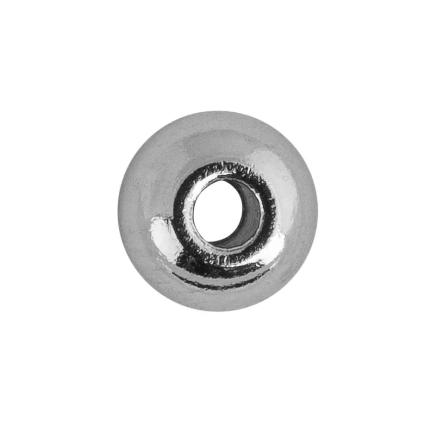 Perlen, Edelstahl, Rondell, Ø 5mm, 3mm hoch, silber, 60 Stück