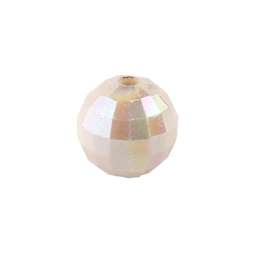 Perlen, facettiert, Ø 6mm, creme-irisierend, 150 Stück