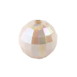 Perlen, facettiert, Ø 8mm, creme-irisierend, 100 Stück