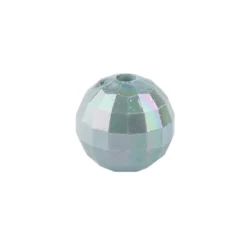 Perlen, facettiert, Ø 6mm, mint-irisierend, 150 Stück
