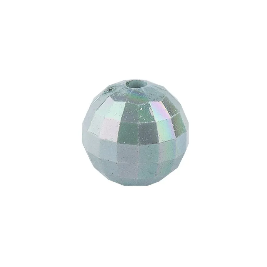 Perlen, facettiert, Ø 6mm, mint-irisierend, 150 Stück