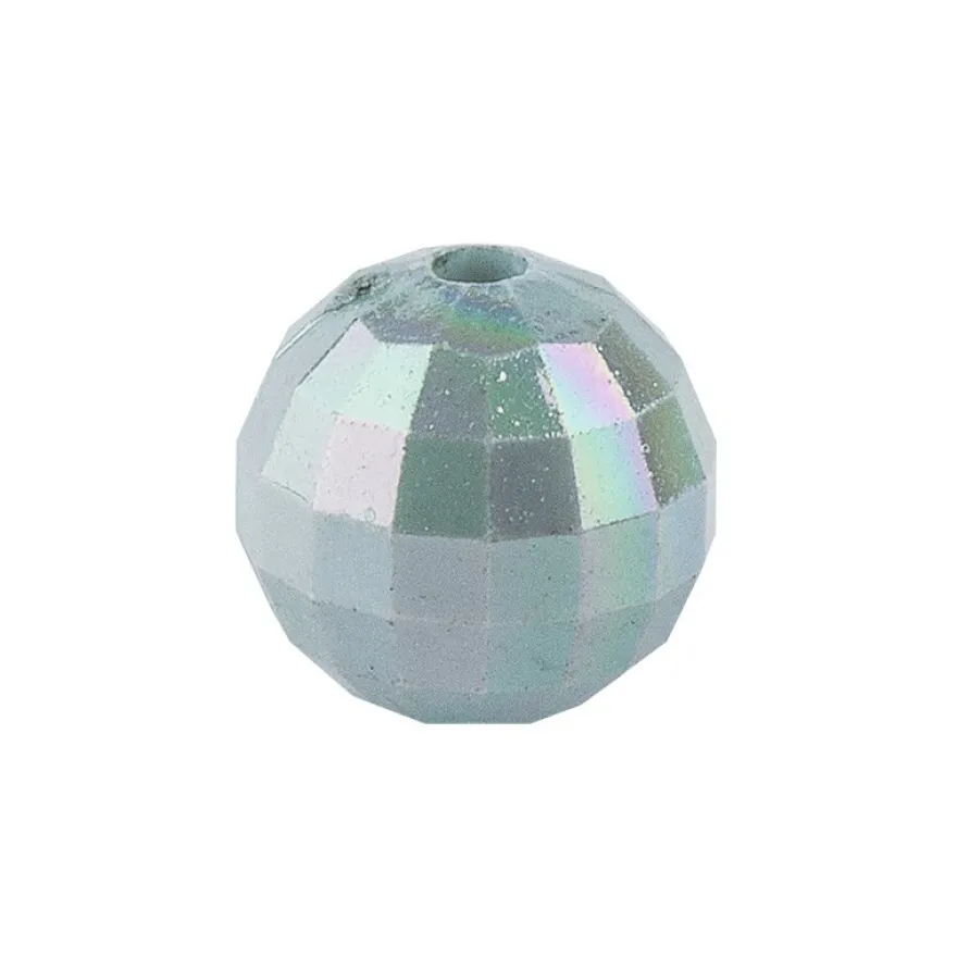 Perlen, facettiert, Ø 8mm, mint-irisierend, 100 Stück