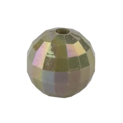 Perlen, facettiert, Ø 10mm, peridot-irisierend, 50 Stück