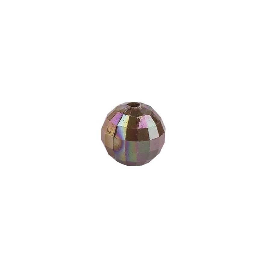 Perlen, facettiert, Ø 4mm, taupe-irisierend, 200 Stück