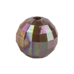 Perlen, facettiert, Ø 10 mm, taupe-irisierend, 50 Stück