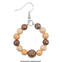 Perlen, facettiert, Ø 10 mm, taupe-irisierend, 50 Stück