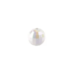 Perlen, facettiert, Ø 4mm, weiß-irisierend, 200 Stück