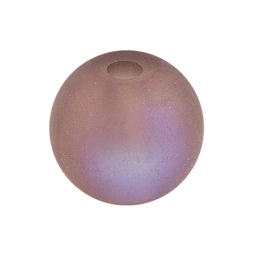 Perlen, gefrostet, changierend, Ø 6mm, gefrostet, rosé, changierend, 140 Stück