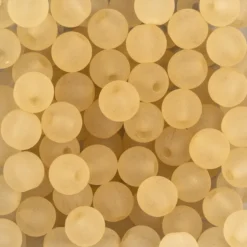 Perlen, gefrostet, Ø 8mm, 100 Stück, creme